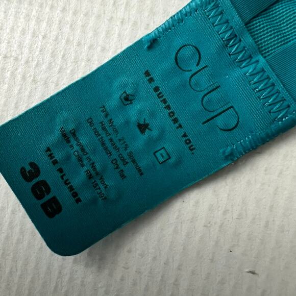 CUUP The Plunge Mesh Bra Underwire Size 36B TEAL - Picture 4 of 7